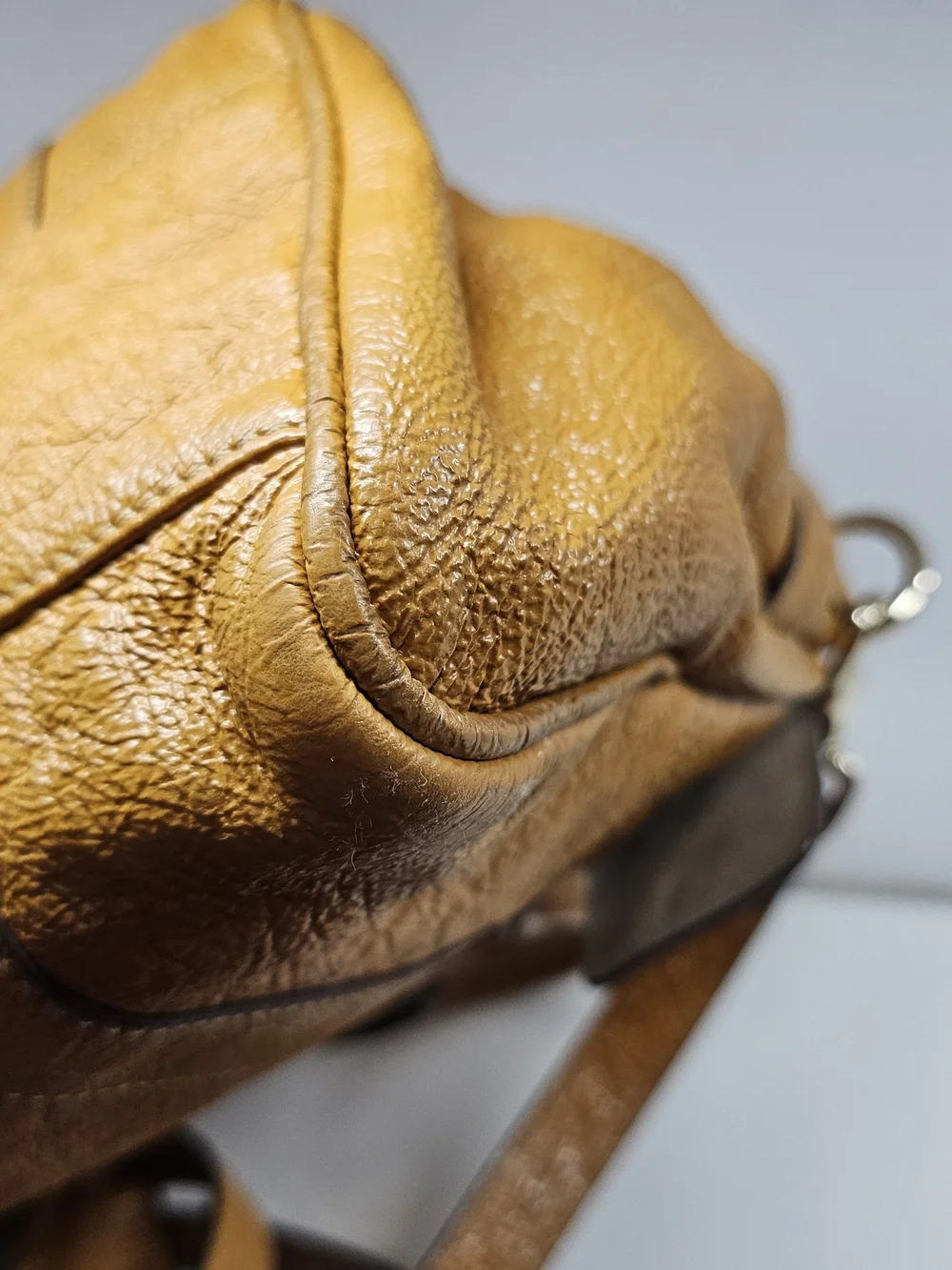 Mulberry Tan Leather Satchel with Turn-Lock